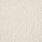 Fauteuil pivotant en tissu bouclette blanc, 360°, une place