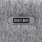 Canapé sectionnel inclinable électrique 2 places en lin gris avec port USB