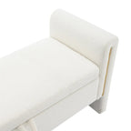 Banc de rangement rembourré 1 place avec accoudoirs, vert olive / café / gris / crème