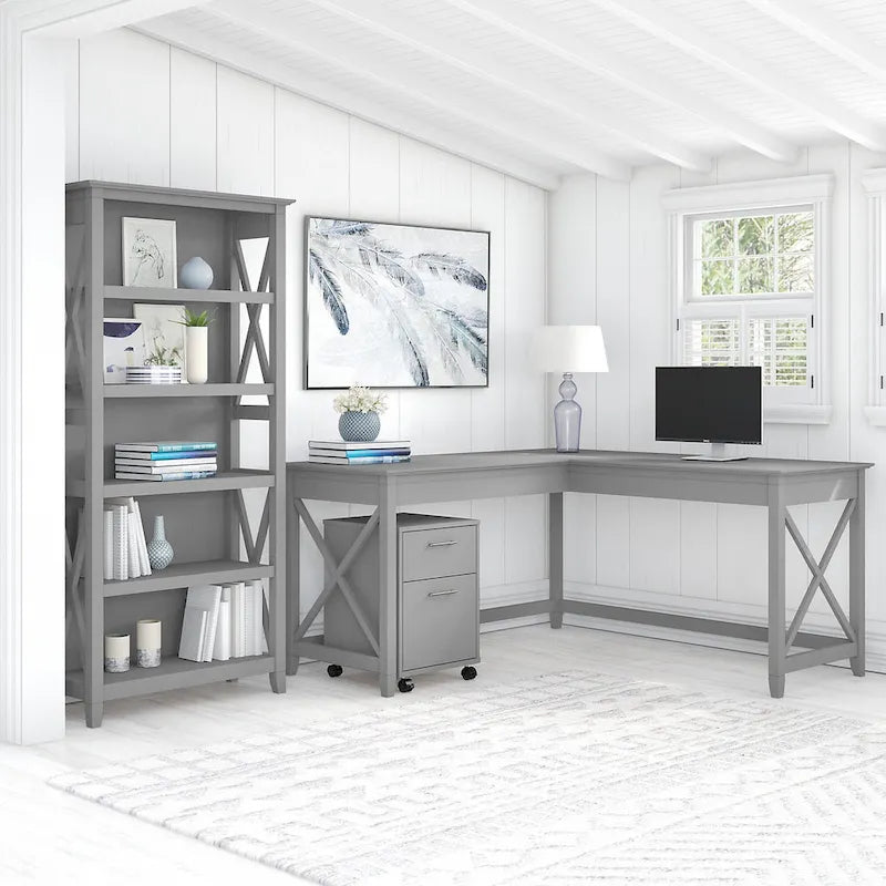 Ensemble de bureau en L, 3 pièces, 1 personne