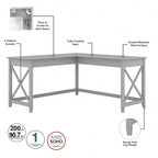 Ensemble de bureau en L, 3 pièces, 1 personne