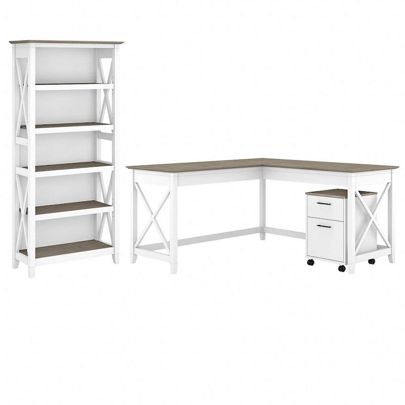 Ensemble de bureau en L, 3 pièces, 1 personne