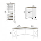 Ensemble de bureau en L, 3 pièces, 1 personne