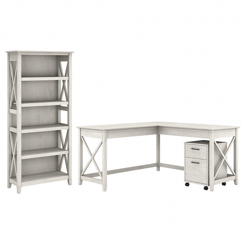Ensemble de bureau en L, 3 pièces, 1 personne