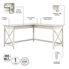 Ensemble de bureau en L, 3 pièces, 1 personne