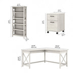 Ensemble de bureau en L, 3 pièces, 1 personne