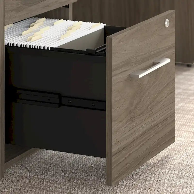 Classeur à 3 tiroirs, argent / gris / taupe / marron, bureau à domicile