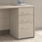 Classeur à 3 tiroirs, argent / gris / taupe / marron, bureau à domicile