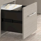 Classeur à 3 tiroirs, argent / gris / taupe / marron, bureau à domicile