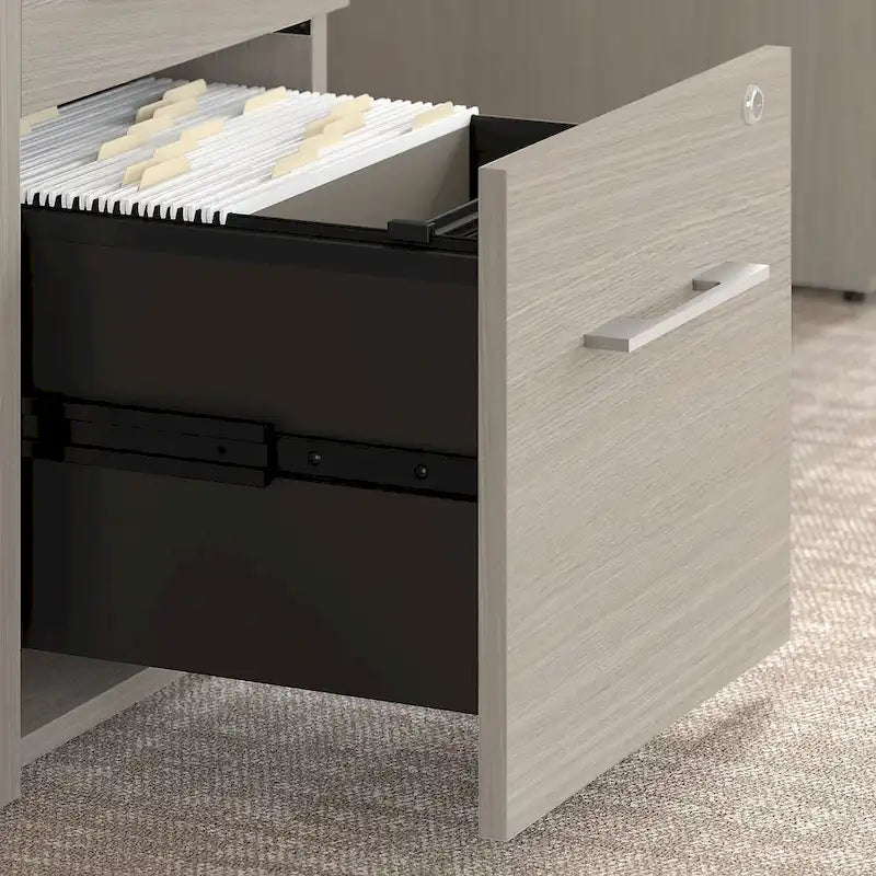 Classeur à 3 tiroirs, argent / gris / taupe / marron, bureau à domicile