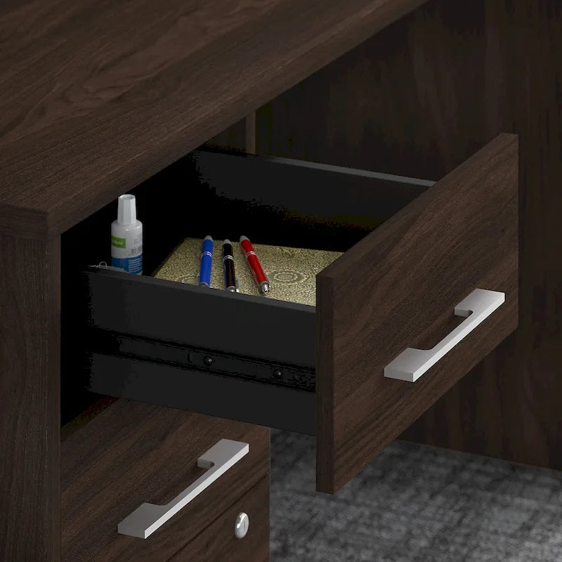 Classeur à 3 tiroirs, argent / gris / taupe / marron, bureau à domicile