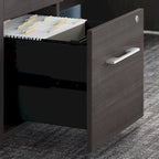 Classeur à 3 tiroirs, argent / gris / taupe / marron, bureau à domicile
