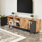 Meuble TV en bois pour téléviseurs jusqu'à 70", style scandinave, montage 1 personne