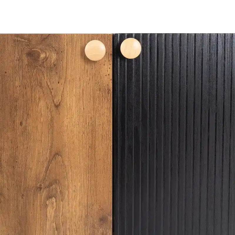 Meuble TV en bois pour téléviseurs jusqu'à 70", style scandinave, montage 1 personne