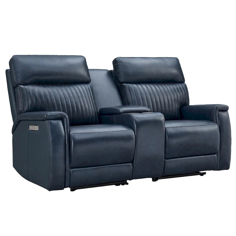 Causeuse inclinable électrique Crème/Bleue/Verte, 2 places – Cuir, Zéro gravité
