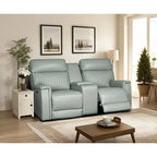 Causeuse inclinable électrique Crème/Bleue/Verte, 2 places – Cuir, Zéro gravité