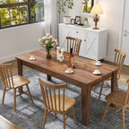 Table à manger extensible, aspect bois, 2 à 6 places