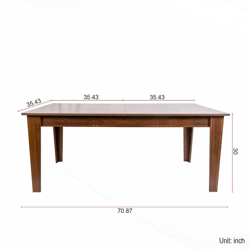 Table à manger extensible, aspect bois, 2 à 6 places