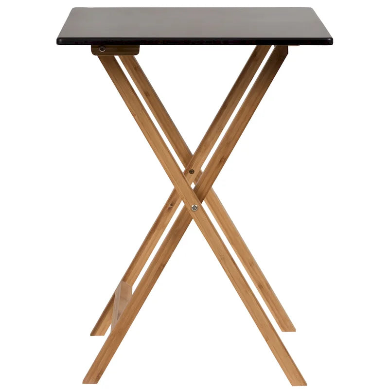 Bureau pliant en bambou Caramel / Blanc / Noir / Espresso – Une personne