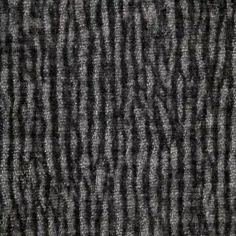 Canapé d'angle modulaire en chenille noir et gris, 5 places