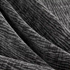 Canapé d'angle modulaire en chenille noir et gris, 5 places