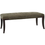 Banc capitonné avec clous décoratifs, Gris / Noir / Crème / Prune, 2 places