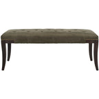 Banc capitonné avec clous décoratifs, Gris / Noir / Crème / Prune, 2 places