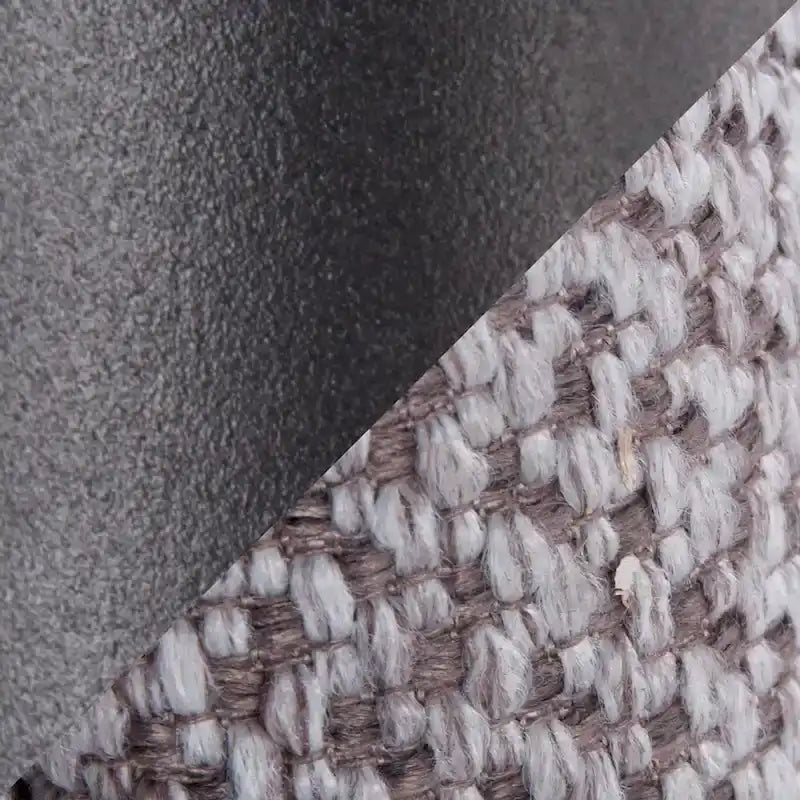Tête de lit tressée pour grand lit en tissu gris/bleu/crème et sherpa crème, convient pour 1 ou 2 personnes