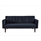Canapé-lit convertible en velours | Capitonnage, pieds en bois | 2 places | 5 coloris