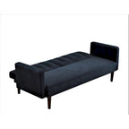 Canapé-lit convertible en velours | Capitonnage, pieds en bois | 2 places | 5 coloris
