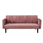 Canapé-lit convertible en velours | Capitonnage, pieds en bois | 2 places | 5 coloris