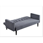 Canapé-lit convertible en velours | Capitonnage, pieds en bois | 2 places | 5 coloris