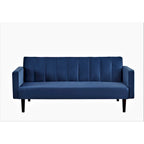 Canapé-lit convertible en velours | Capitonnage, pieds en bois | 2 places | 5 coloris