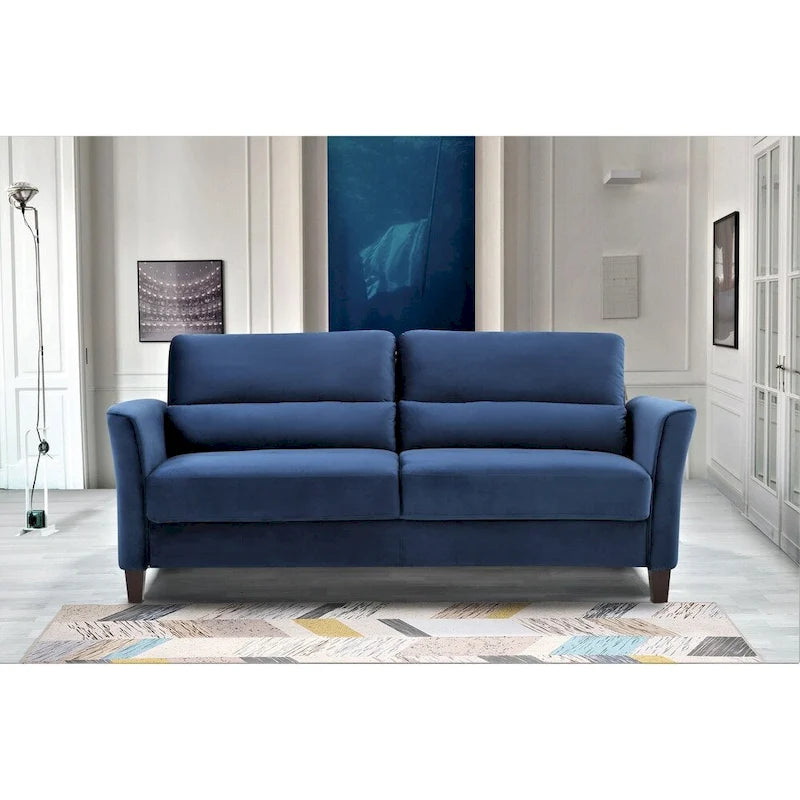 Canapé en velours, style Mid-Century, 3 places