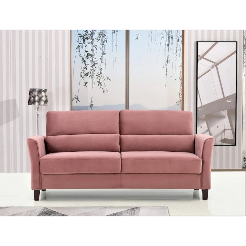 Canapé en velours, style Mid-Century, 3 places