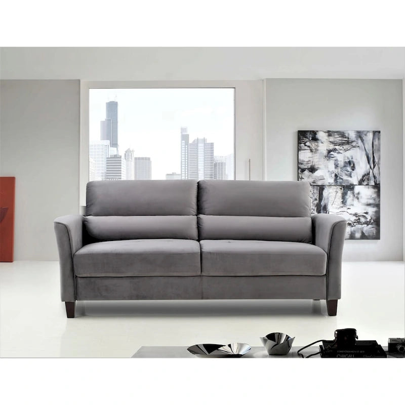 Canapé en velours, style Mid-Century, 3 places
