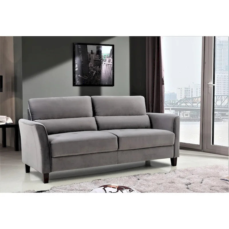 Canapé en velours, style Mid-Century, 3 places