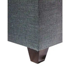 Banc de rangement gris capitonné pour chaussures, 2 places