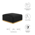 Banc capitonné en velours, base dorée, multicolore, 2-3 places