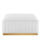 Banc capitonné en velours, base dorée, multicolore, 2-3 places