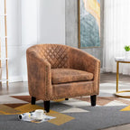 Fauteuil Club, Clous Décoratifs, Pieds en Bois Massif, 1 Place | Noir / Blanc / Bleu Marine / Café / Orange / Marron / Rouge