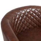 Fauteuil Club, Clous Décoratifs, Pieds en Bois Massif, 1 Place | Noir / Blanc / Bleu Marine / Café / Orange / Marron / Rouge