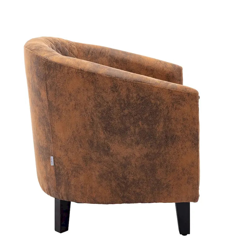 Fauteuil Club, Clous Décoratifs, Pieds en Bois Massif, 1 Place | Noir / Blanc / Bleu Marine / Café / Orange / Marron / Rouge