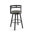 Tabouret de comptoir pivotant – Bois vieilli et métal, 1 place