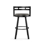 Tabouret de comptoir pivotant – Bois vieilli et métal, 1 place