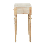 Console de porte d'entrée 2 tiroirs sculptée florale marron | Bois | 1 personne