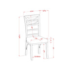 Chaise de salle à manger en métal argenté, dossier échelle contemporain, lot de 2