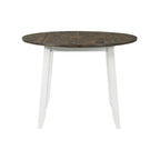 Table à manger grise et blanche à abattants, 2 personnes, bois massif