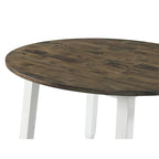 Table à manger grise et blanche à abattants, 2 personnes, bois massif