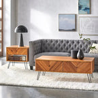 Table d'appoint à 1 tiroir en chêne, style Mid-Century